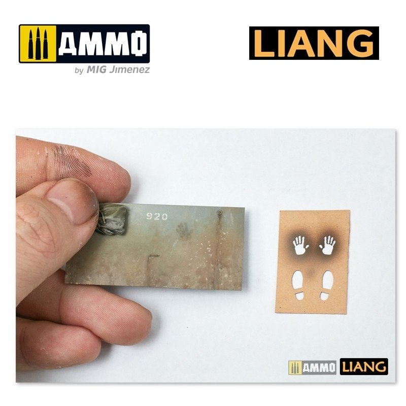 Liang 0004 Handprint &amp;amp; Shoeprint Airbrush Stencils – image 4