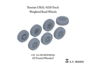 ET Model P35-116 Russian URAL-4320 Truck Weighted Road Wheels(3D Printed) For TRUMPETER Kit 1/35 – obrázek 2