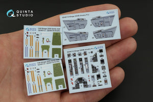 Quinta Studio QD48115 Mirage 2000B 3D-Printed &amp;amp; colored Interior on decal paper (for Kinetic kit) 1/48 – image 2