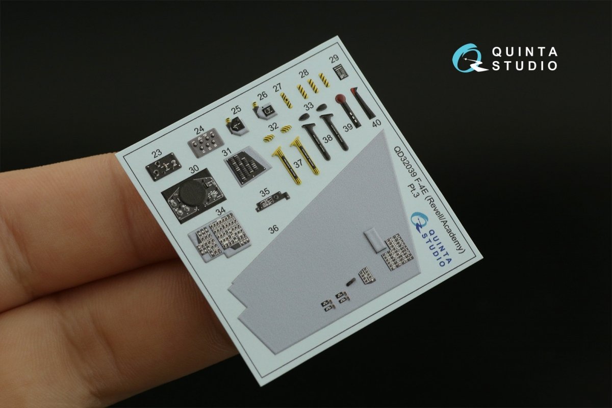Quinta Studio QD32039 F-4E 3D-Printed &amp;amp; colored Interior on decal paper (Revell) 1/32 – image 11
