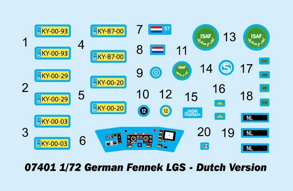 Trumpeter 07401 German Fennek LGS - Dutch Version 1/72 – imagen 3