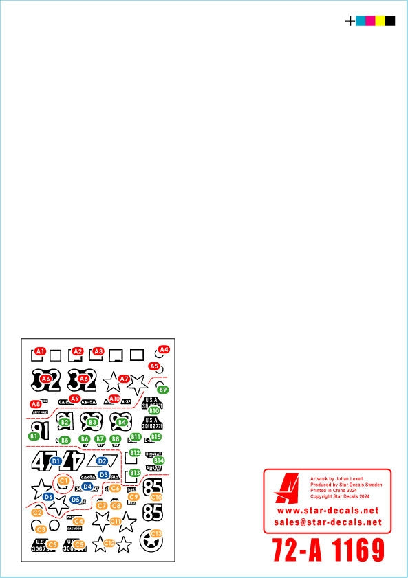 Star Decals 72-A1169 US 6th Armored Division 3. The Super-Sixth in Europe 1944-45. Tank Mix 1/72 – obrázek 2