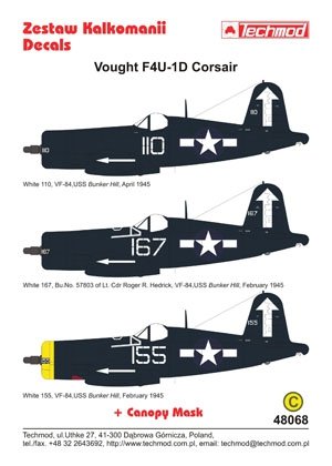 Techmod 48068 - Vought F4U-1D Corsair 1/48 – image 2