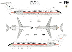 Fly 14421 DC 9-30 Kuwait Air force 1/144