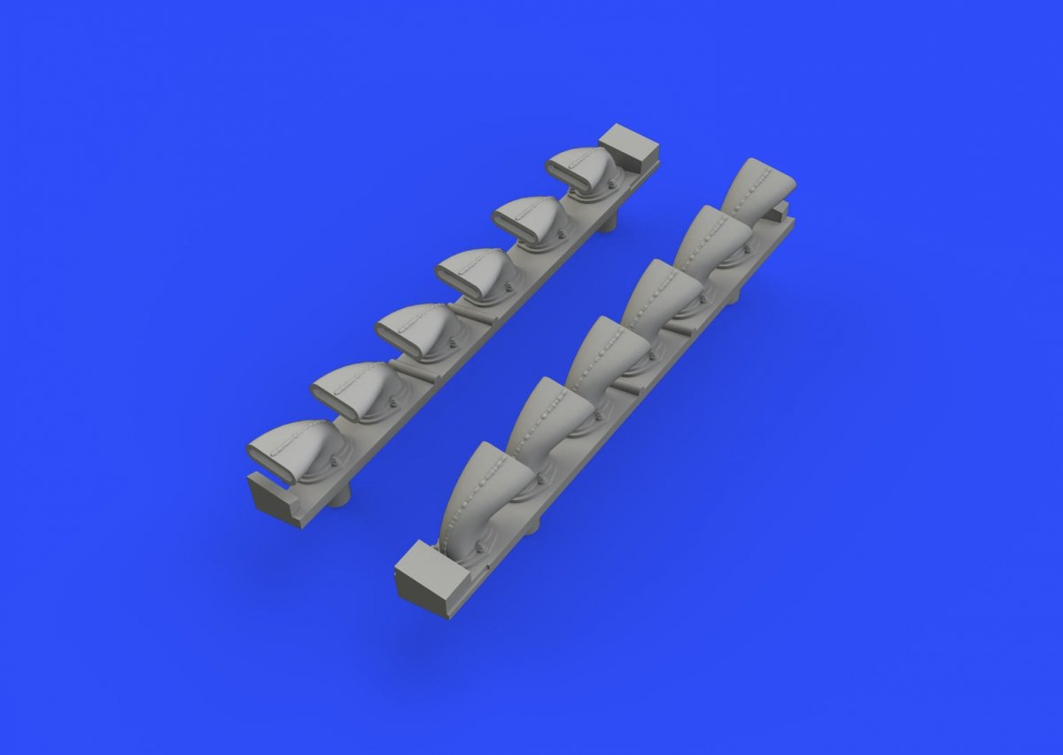 Eduard 648402 Bf 109G-6 exhaust stacks TAMIYA 1/48 – obrázek 2
