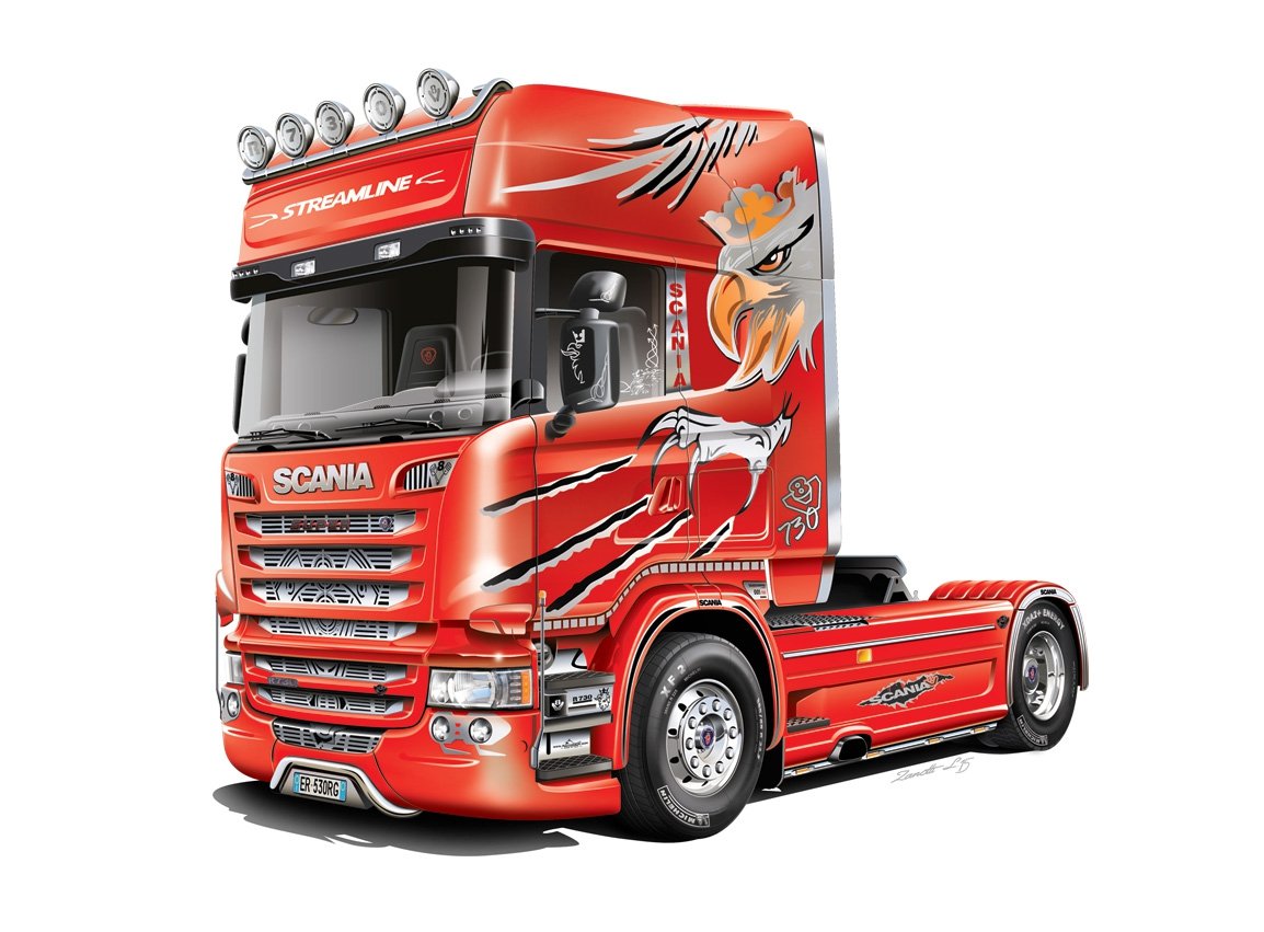 Italeri 3906 SCANIA R730 V8 STREAMLINE SILVER GRIFFIN – Bild 2