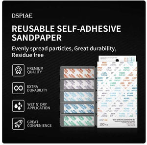 DSPIAE DSP-800 Reusable Self-Adhesive Sandpaper #800 (75 x 25 mm) 10 pcs – Bild 2