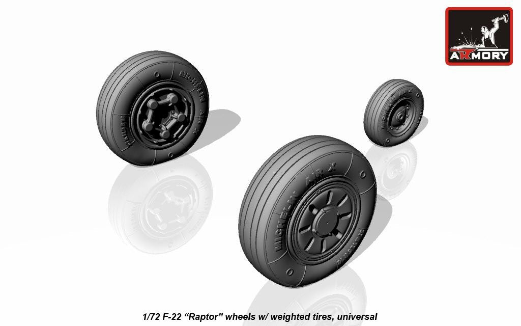 Armory Models AW72315 F-22 Raptor wheels w/ weighted tires 1/72 – image 3