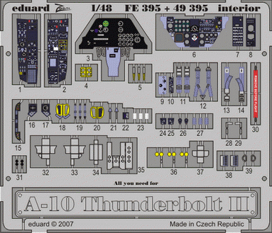 Eduard 49395 A-10 interior 1/48 Hobby Boss