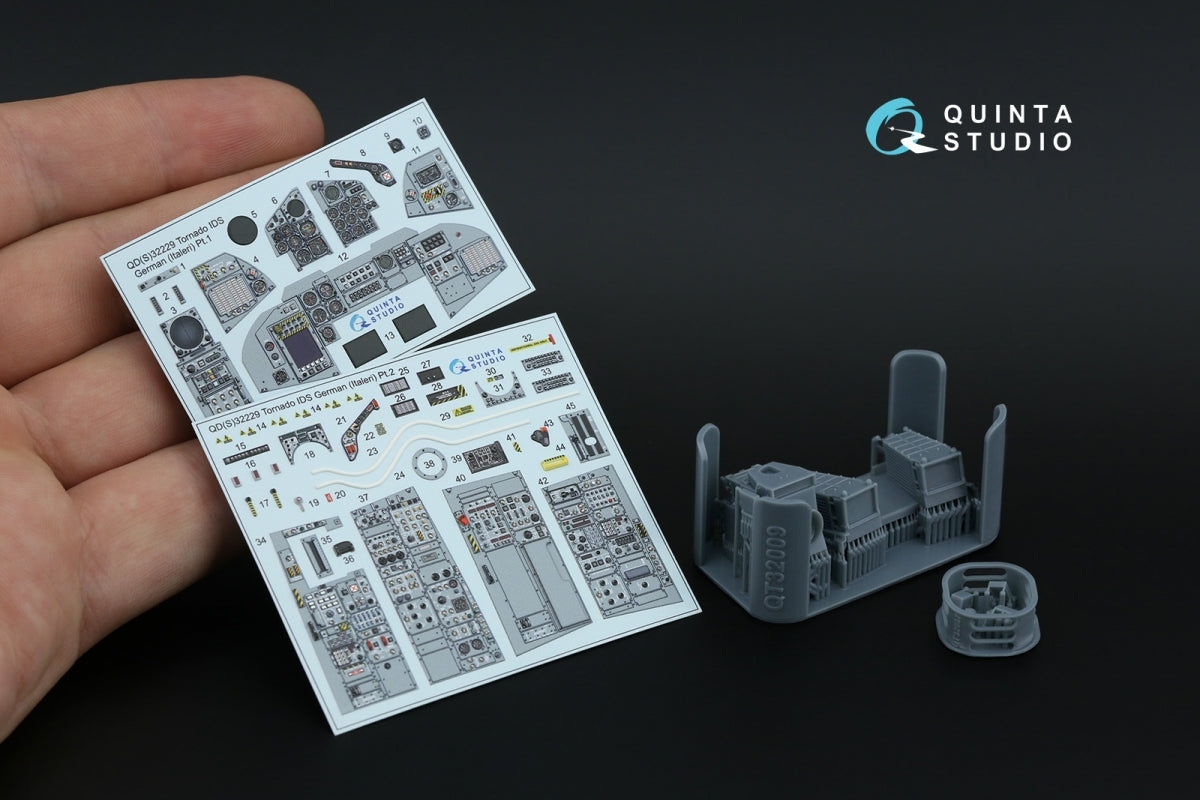 Quinta Studio QDS+32229 Tornado IDS German 3D-Printed &amp;amp; colored Interior on decal paper (Italeri) (Small version) (with 3D-printed resin parts) 1/32 – obrázek 2