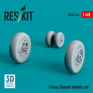 RESKIT RS48-0536 Fairey Gannet wheels set (3D Printed) 1/48 – immagine 3