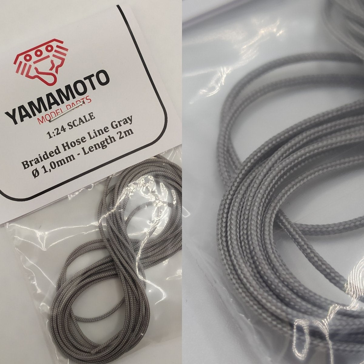 Yamamoto YMPTUN67 Braided Hose Lines Silver/Gray 1.0mm 2 m 1/24