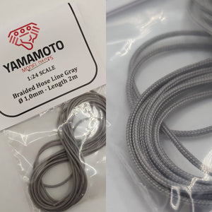Yamamoto YMPTUN67 Braided Hose Lines Silver/Gray 1.0mm 2 m 1/24