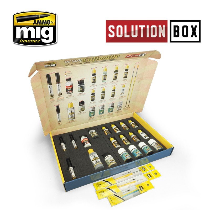 AMMO of Mig Jimenez 7702 WWII LUFTWAFFE LATE FIGHTERS SOLUTION BOX – image 2