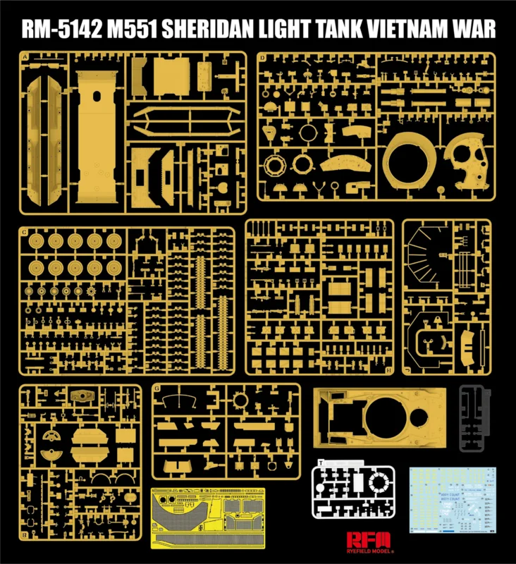 Rye Field Model 5142 M551 Light Tank Sheridan Vietnam War 1/35 – obrázek 9