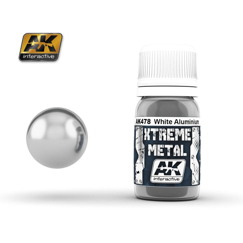 AK Interactive AK478 XTREME METAL WHITE ALUMINUM 30ml