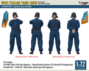 Mirage Hobby 720005 Italian Tank Crew 3D Print 1/72 – Bild 2