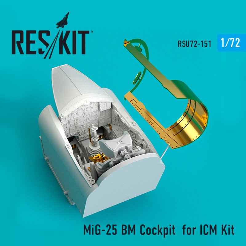 RESKIT RSU72-0151 MiG-25 BM Cockpit pour Icm 1/72