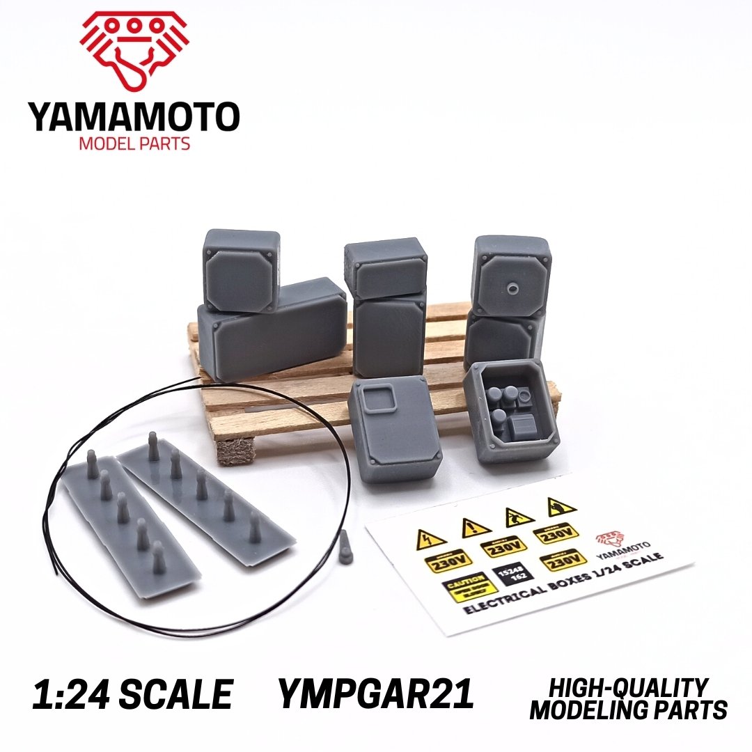 Yamamoto YMPGAR21 Electrical Boxes Kit No.1 1/24 – imagen 2