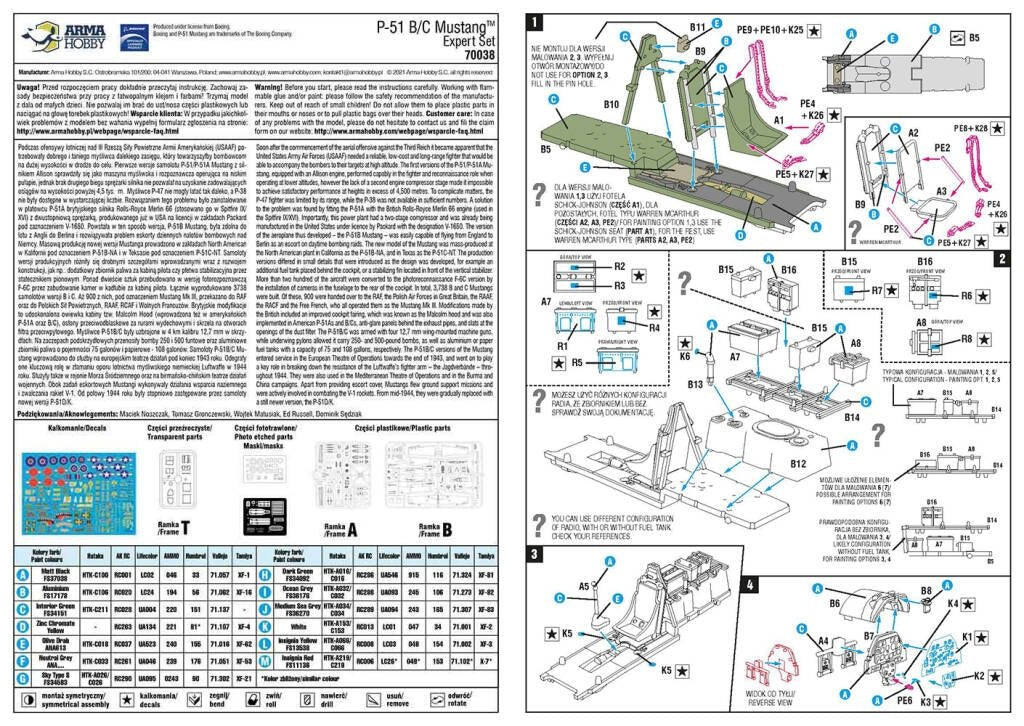 Arma Hobby 70038 P-51 B/C Mustang™ Expert Set 1/72 – image 7