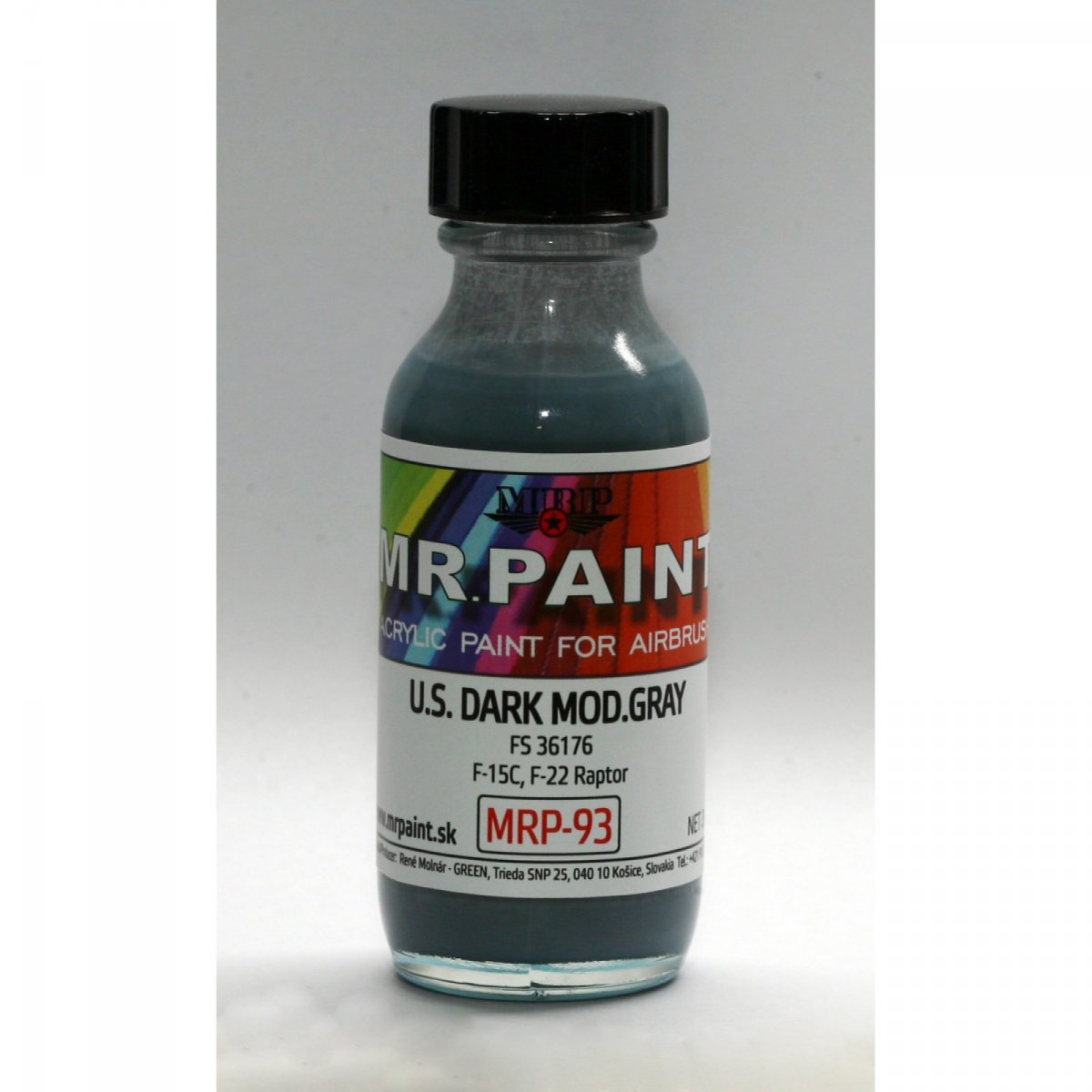 MR. Paint MRP-093 U.S. DARK MOD. GRAY FS36176 F-15C, F-22 Raptor 30ml – zdjęcie 2