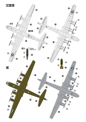 Hobby 2000 72070 B-29 Superfortress ( ACADEMY + CARTOGRAPH + MASKS ) 1/72 – Bild 4