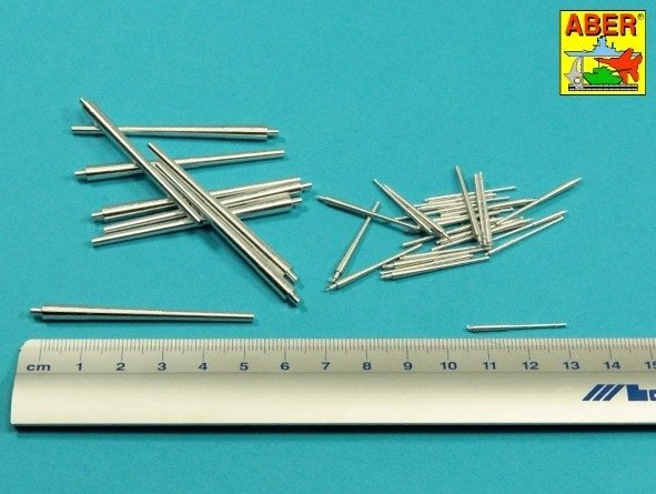Aber 200L-08 Barrel set for battleship Scharnhorst 280mmx9 1/200 – obrázek 3