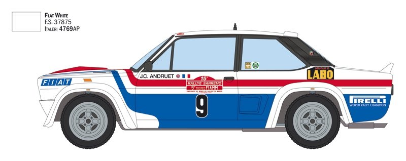 Italeri 3621 Fiat 131 Abarth 1977 Sanremo Rally Winner 1/24 – immagine 4