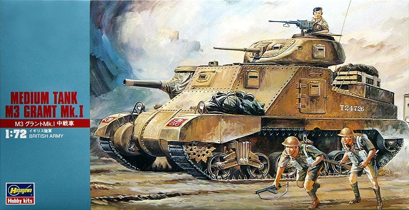Hasegawa MT05 MEDIUM TANK M3 GRANT Mk.I 1/72