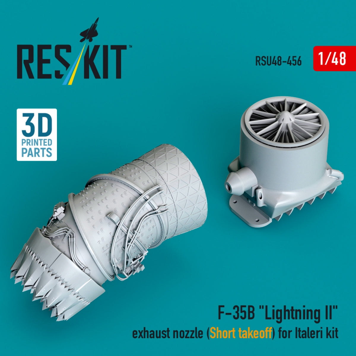RESKIT RSU48-0456 Tuyère d&amp;#39;échappement F-35B « Lightning II » (décollage court) pour maquette Italeri (impression 3D) au 1/48 – image 3
