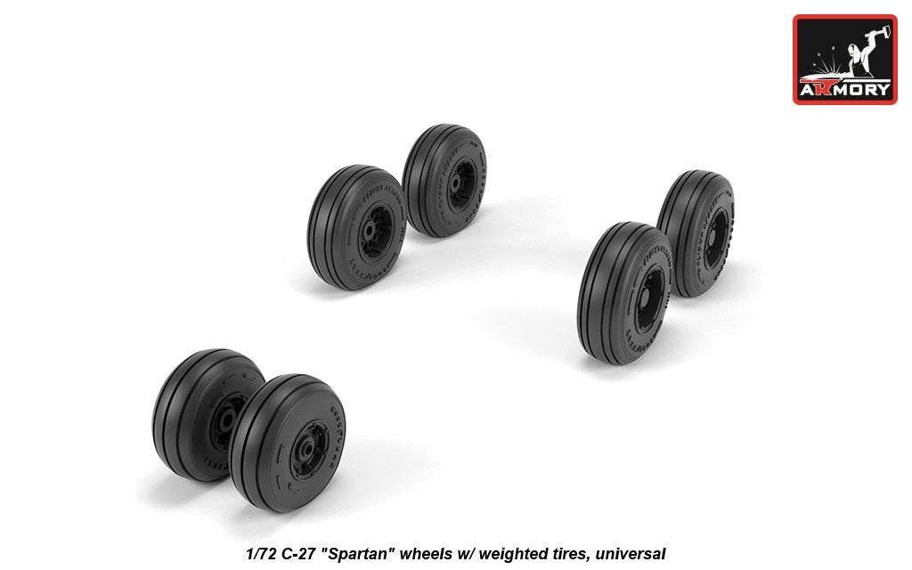 Armory Models AW72505 C-27 Spartan wheels w/ weighted tires 1/72 – image 4