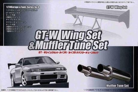 Fujimi 116631 GT-8 GT-W Wing Set &amp;amp; Muffler Tune Set 1/24