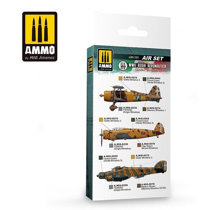 AMMO of Mig Jimenez 7237 WWII Regia Aeronautica – Early Colors 6x17ml – image 2