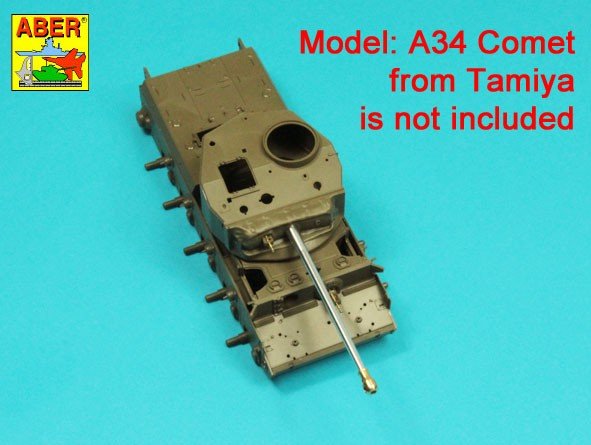 Aber 35L-332 76.2 mm (3 inch) 17 pounder Mk. II barrel with muzzle brake for A34 COMET tank 1/35 – Bild 11