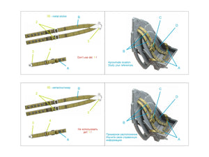 Quinta Studio QR+48103 British Fighter Seatbelts (mid WWII) (with metal buckles) (All kits) 1/48 – obrázek 8