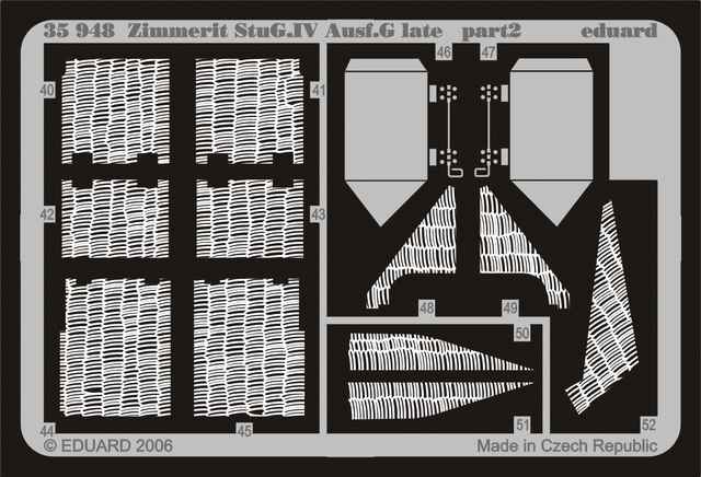 Eduard 35948 Zimmerit StuG. IV Ausf. G late 1/35 Dragon – immagine 2