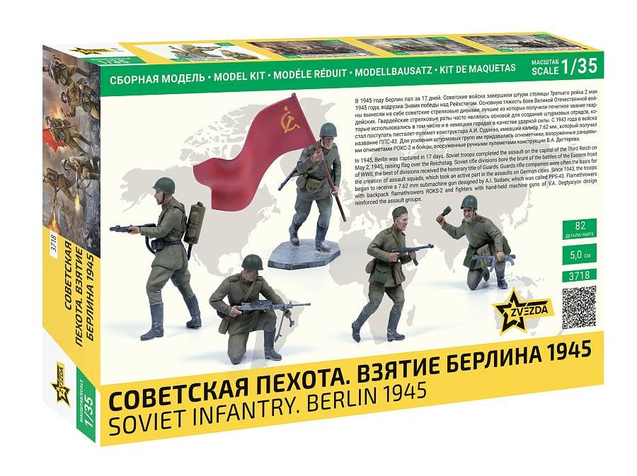 Zvezda 3718 Soviet Infantry. Berlin 1945 1/35 – obrázek 2