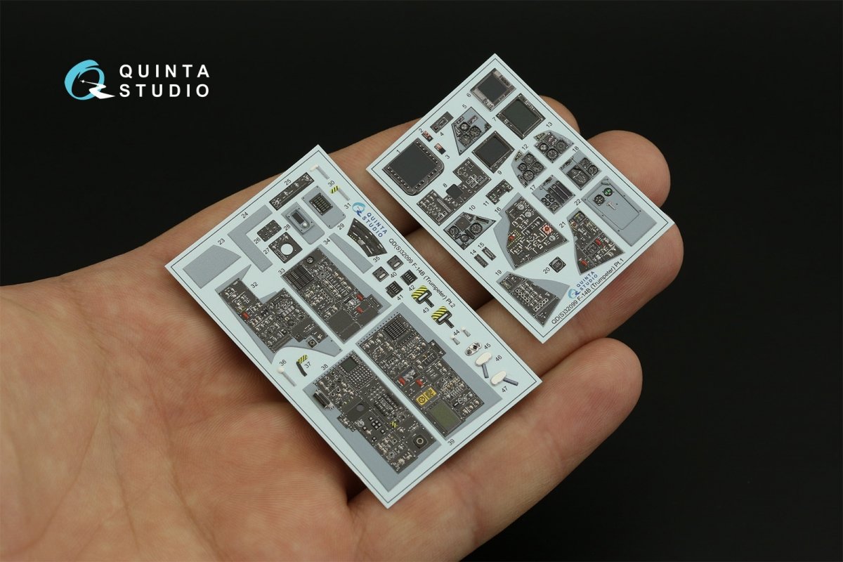 Quinta Studio QDS-32099 F-14B 3D-Printed &amp;amp; colored Interior on decal paper (Trumpeter) (Small version) 1/32 – image 8