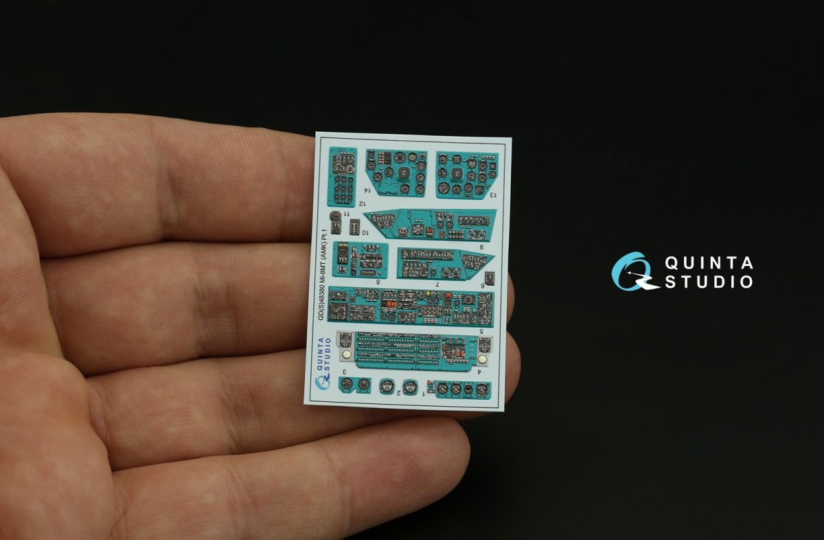 Quinta Studio QDS-48380 Mi-8MT 3D-Printed &amp;amp; colored Interior on decal paper (AMK) (Small version) 1/48 – obrázek 5