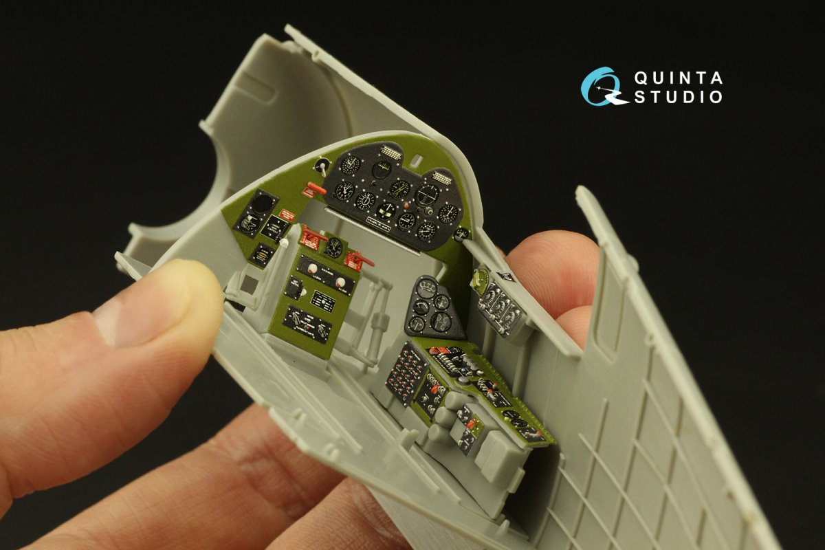 Quinta Studio QD32133 F6F-3 Hellcat 3D-Printed &amp;amp; colored Interior on decal paper (Trumpeter) 1/32 – immagine 10