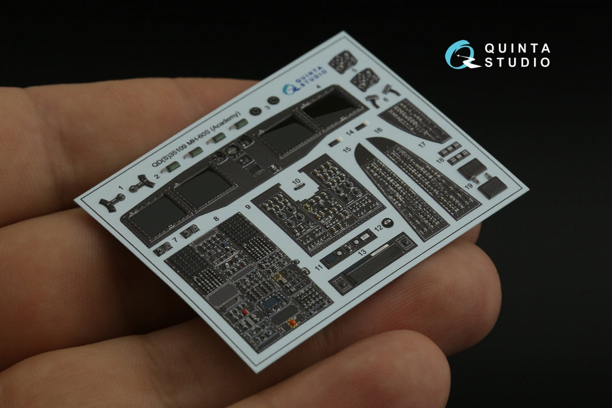 Quinta Studio QDS-35109 MH-60S 3D-Printed &amp;amp; colored Interior on decal paper (Academy) (small version) 1/35 – Bild 8