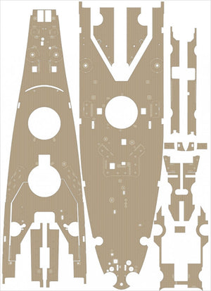 Pontos 20004WD1 USS BB-61 Iowa 1944 Wooden Deck set (Teak Tone) 1/200 – image 4
