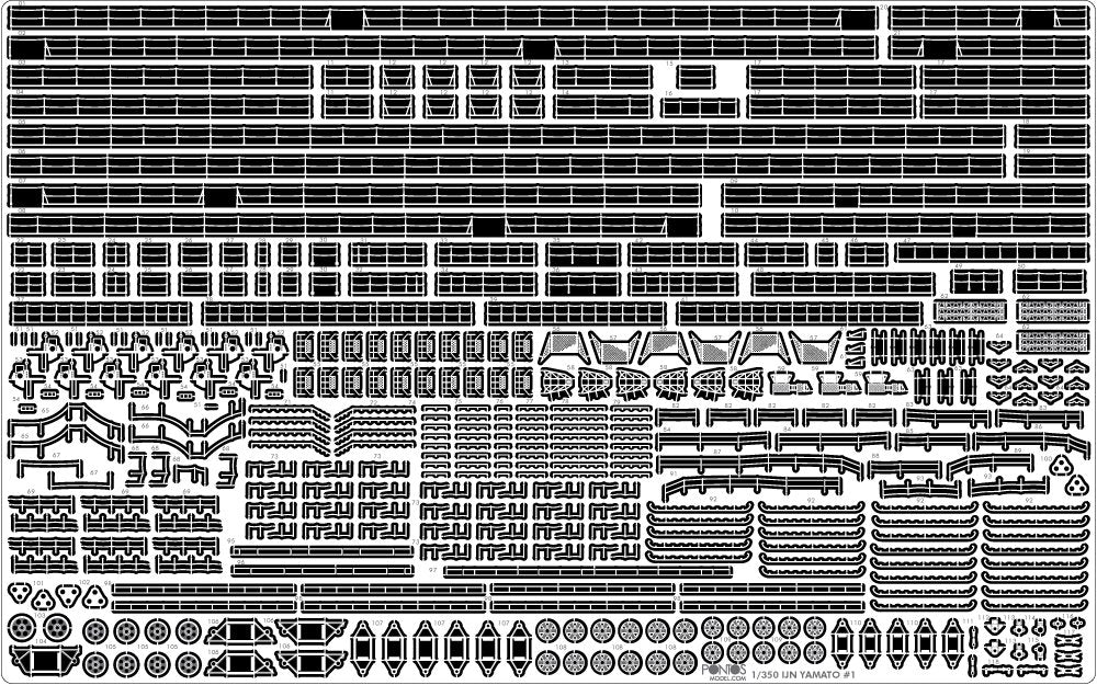 Pontos 37003F1 IJN Yamato Detail Up Set Advanced 1/350 – Bild 9