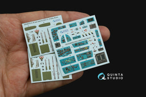 Quinta Studio QD48505 MiG-31BM 3D-Printed &amp;amp; colored Interior on decal paper (Hobby Boss) 1/48 – immagine 2
