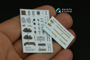 Quinta Studio QD48240 Bf 109E-3/4 3D-Printed &amp;amp; colored Interior on decal paper (Wingsy kits) 1/48 – immagine 11