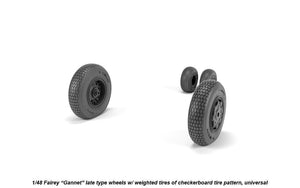 Armory Models AW48411 Fairey Gannet late type wheels w/ weighted tires of checkerboard tire pattern 1/48 – image 4
