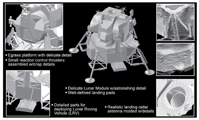 Dragon 11015 Apollo 17 &amp;quot;The Last J-Mission&amp;quot; CSM + LM + Lunar Rover 1/72 – image 5