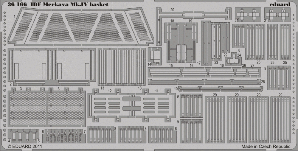 Eduard 36166 IDF Merkava Mk. IV basket 1/35 Hobby Boss