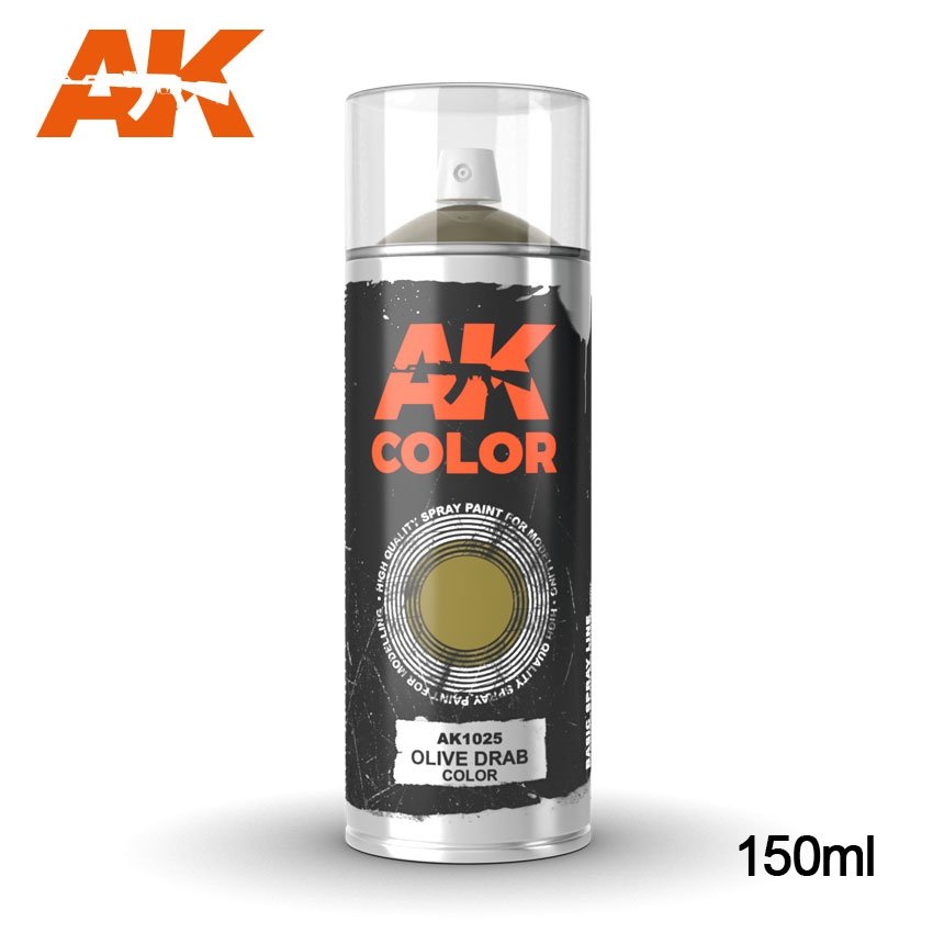 AK Interactive AK1025 Spray de couleur vert olive 150 ml