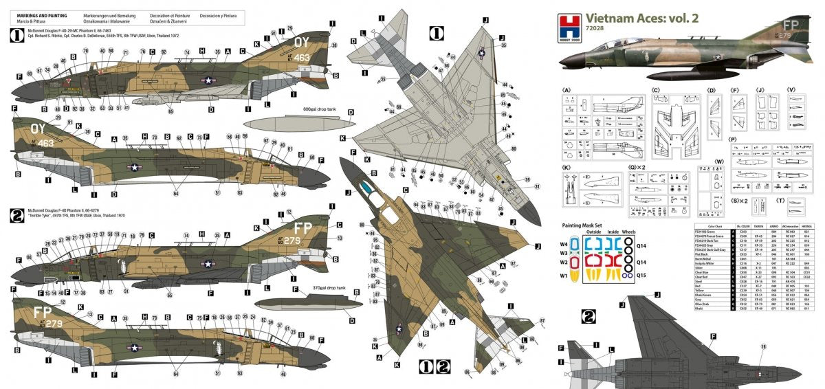 Hobby 2000 72028 F-4D Phanton II - Vietnam Aces 2 1/72 – Bild 2